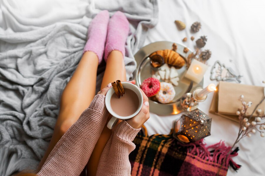 cozy morning routine